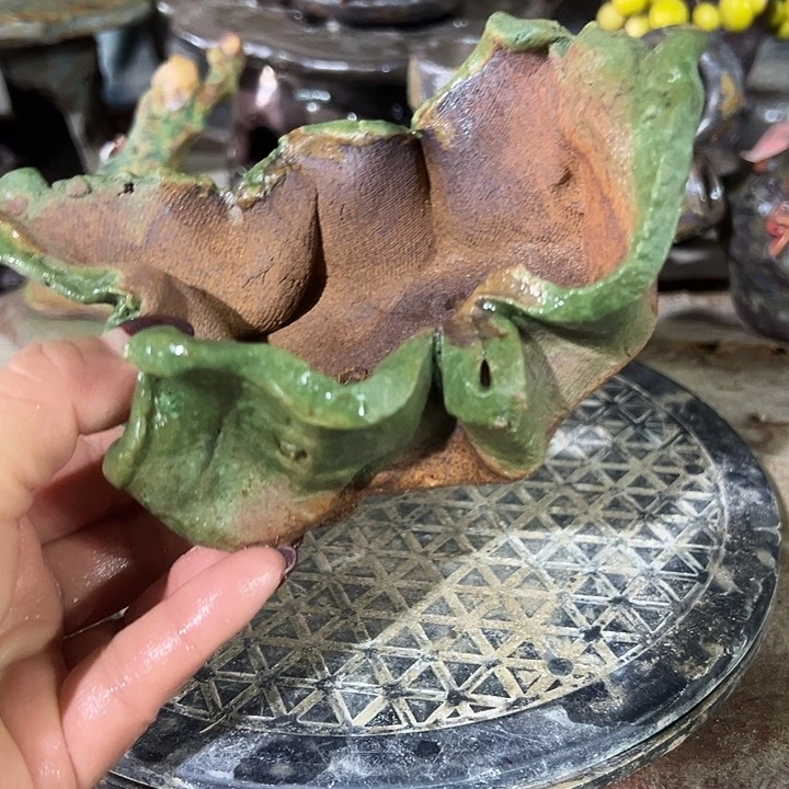 0856新店福利手工粗陶高温花盆