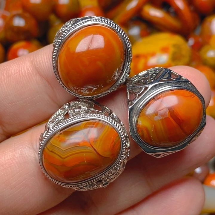 玛瑙/玉髓未镶嵌戒指