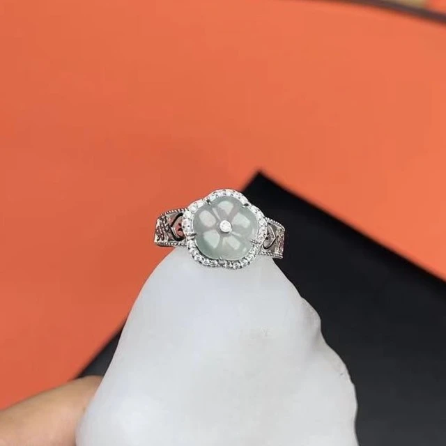 李书锦 翡翠蓝水花戒指 BY A201 1128 222单个 多样性发货