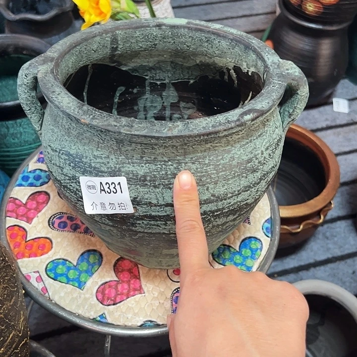 做旧绿双耳高18口19默认打孔