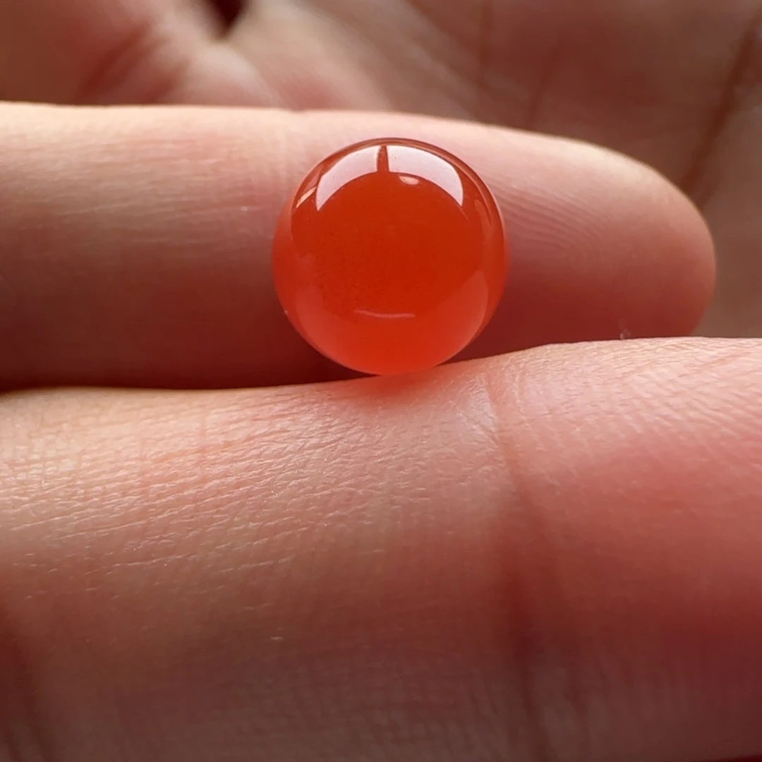 南红玛瑙未镶嵌圆珠9白纹