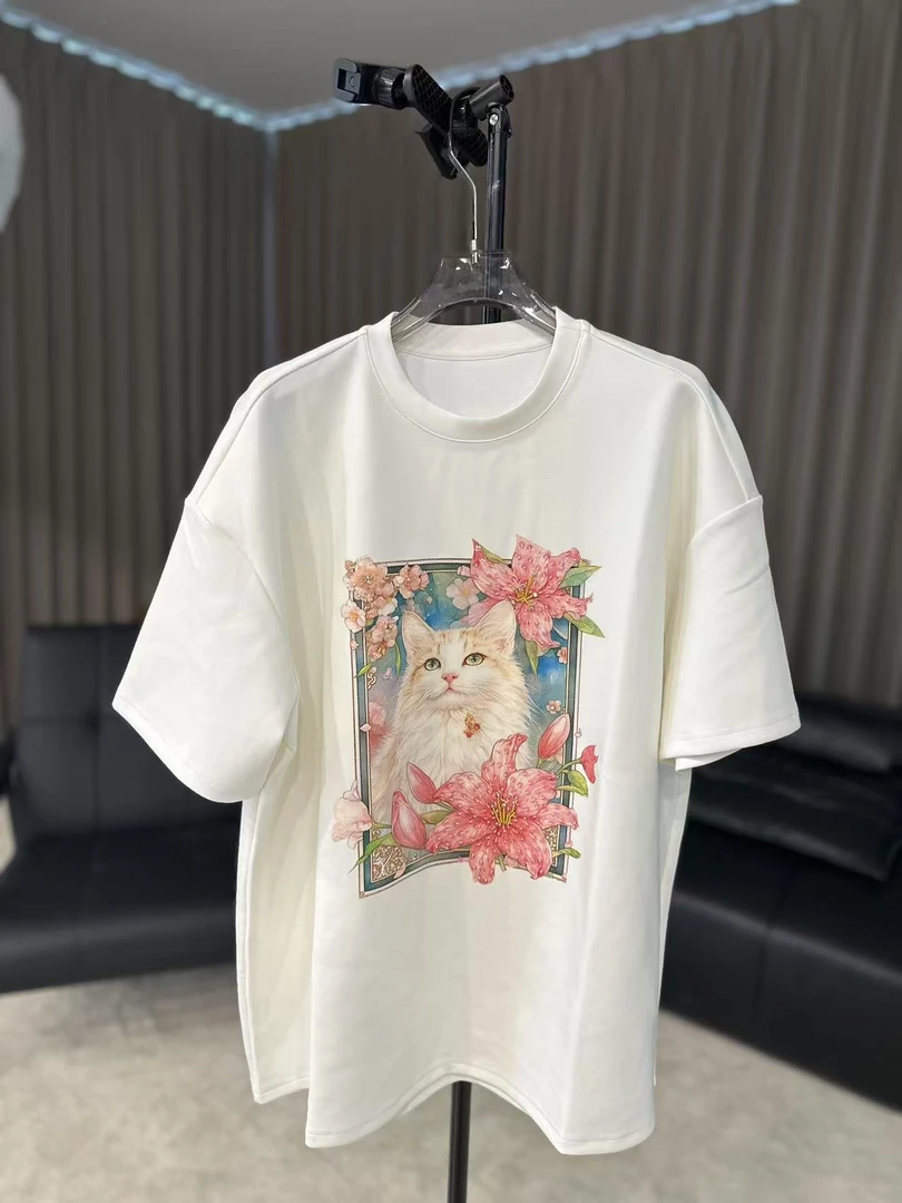 【柳青女装】2025夏季新款时尚印花短袖T恤26860