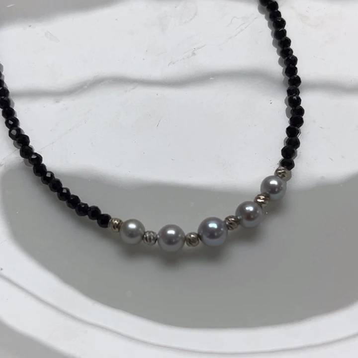 套链银S925镶嵌海水珍珠5-5.5mm67号