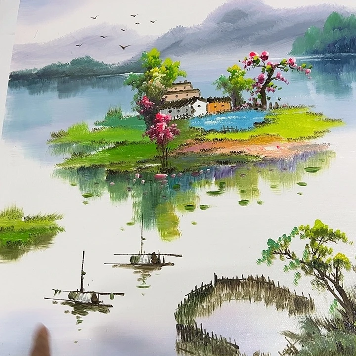 油画好仔仔细细一直影子