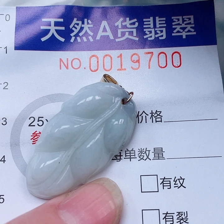 翡翠未镶嵌吊坠(赠链)