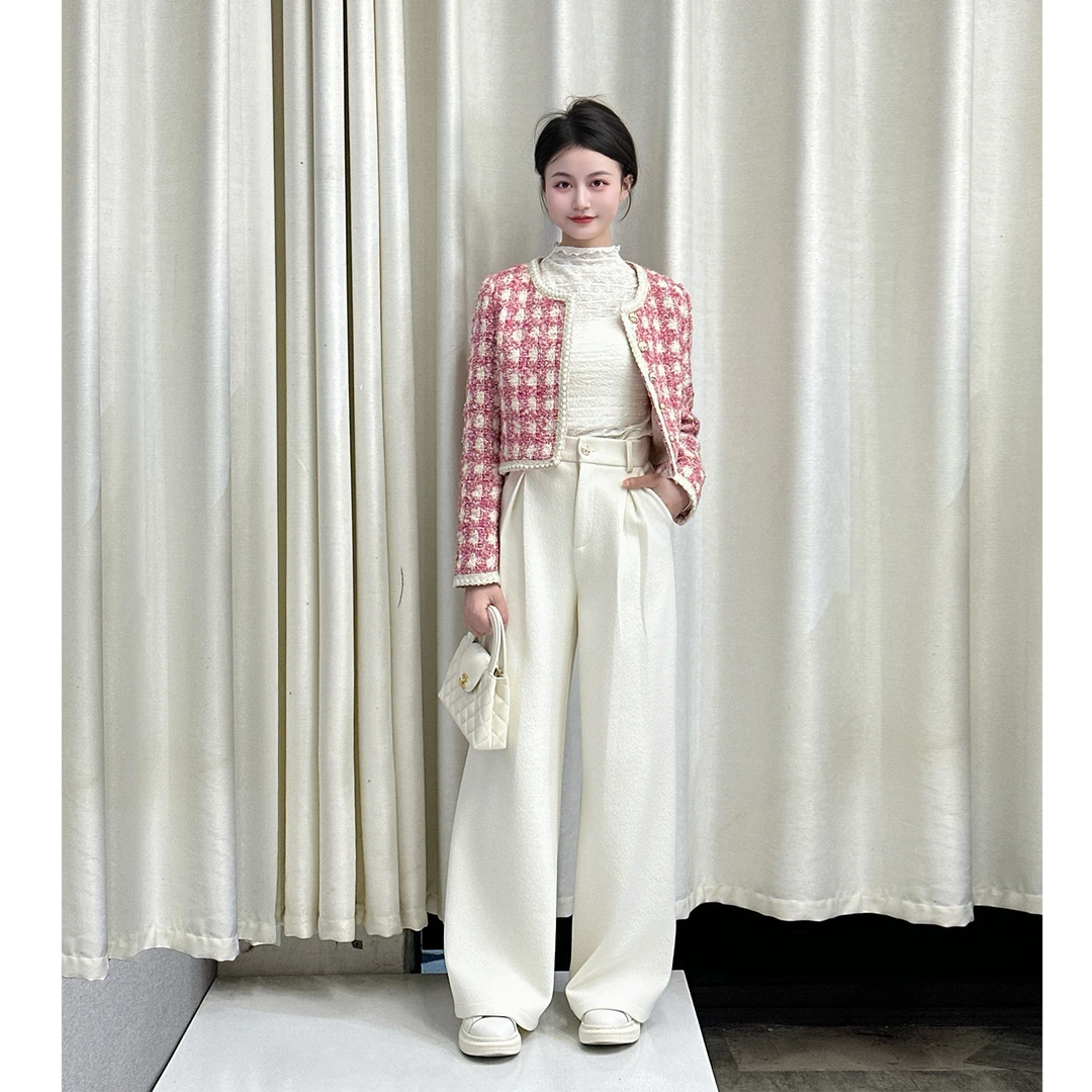 【洛黛丽雅】小娜椒小个子设计感小香风外套女短款外套时尚裤子女