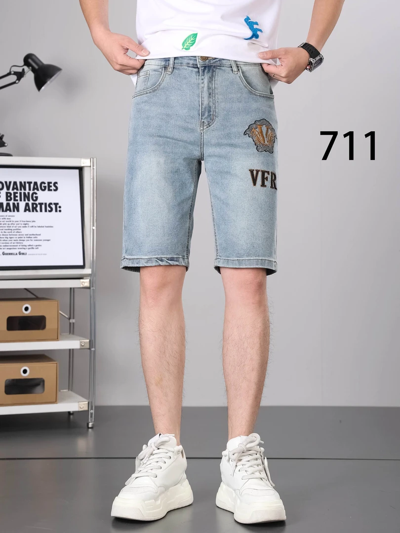 时尚欧货牛仔五分裤男士新款夏款潮717