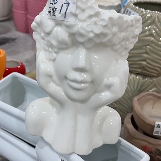 多肉绿植陶瓷花盆9.9包邮，有孔