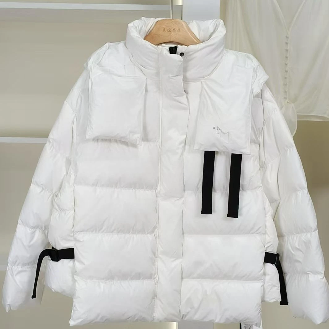 麦迪尚品【设计师】50601163 保暖连帽羽绒服冬季女装品牌折扣