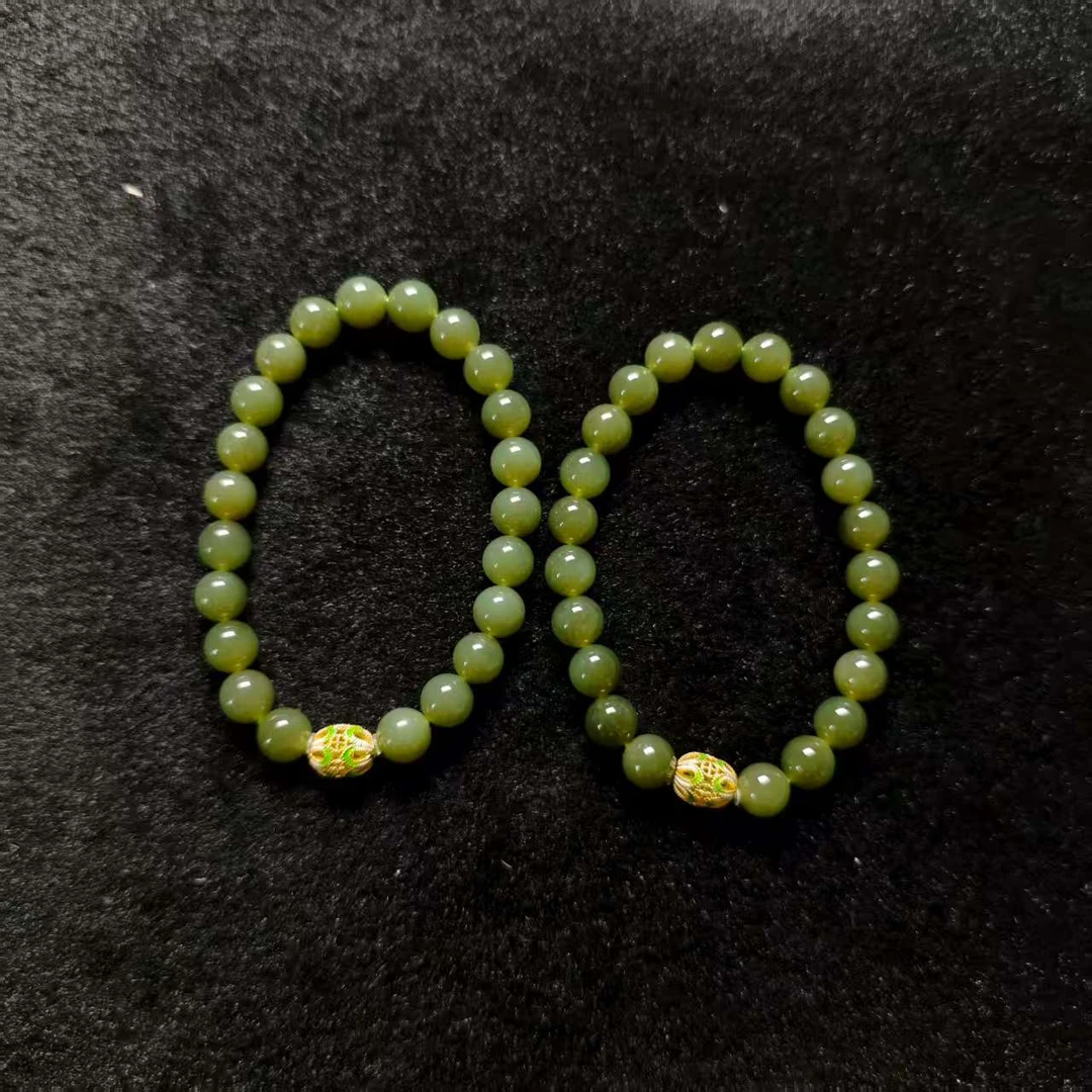 玉件-01713-E8-和田玉手串-多样性发其一