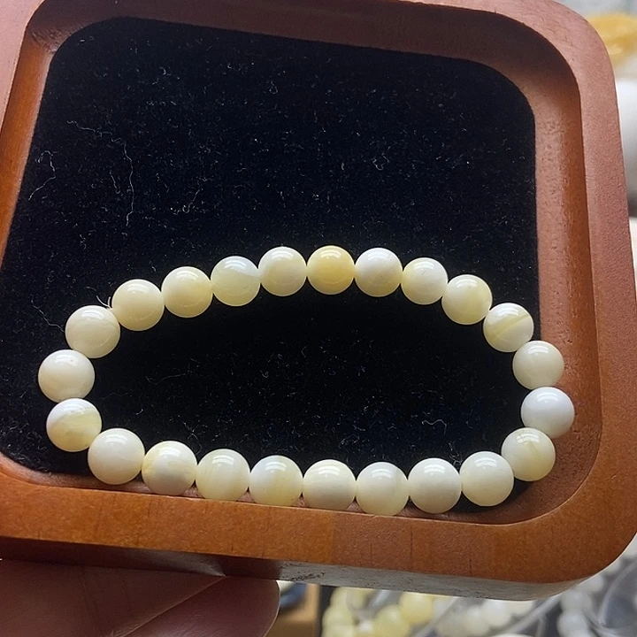 非金属贝壳蜜蜡色0.8单圈