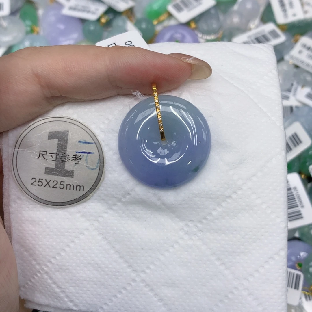 翡翠18K金镶嵌颈饰13457899988