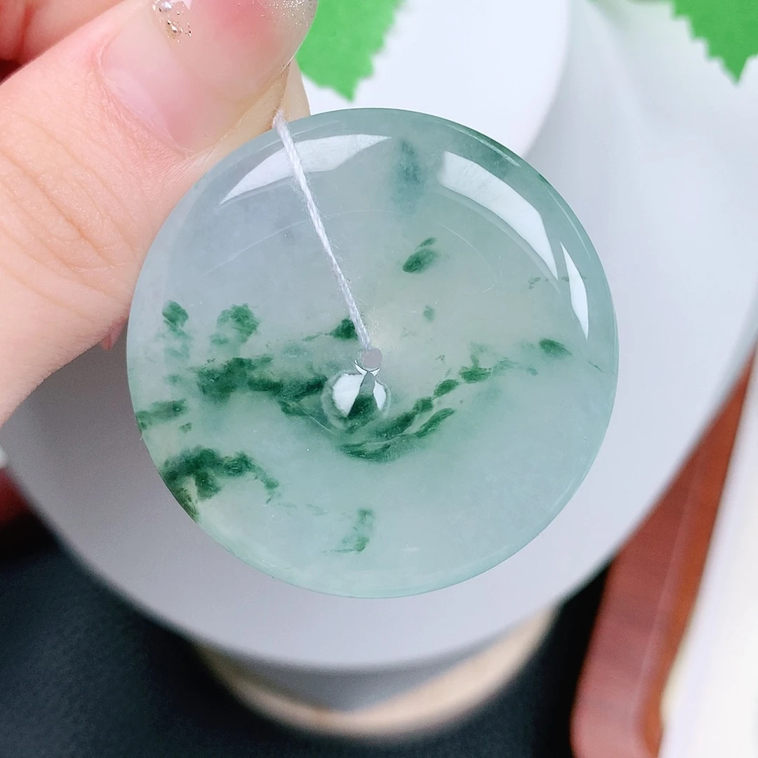 翡翠未镶嵌颈饰平安37.7-6