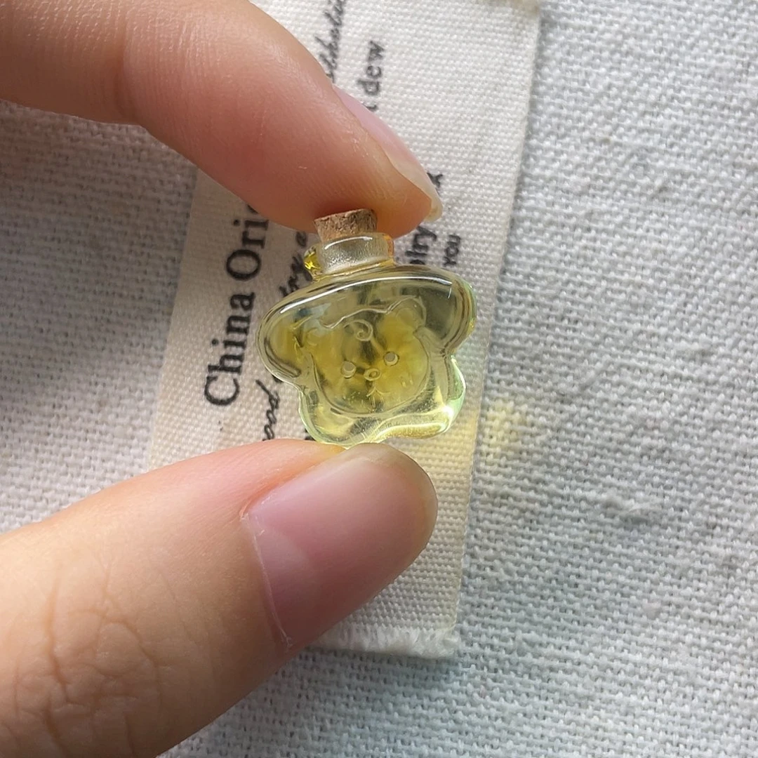 未镶嵌琥珀裸石小熊许愿瓶