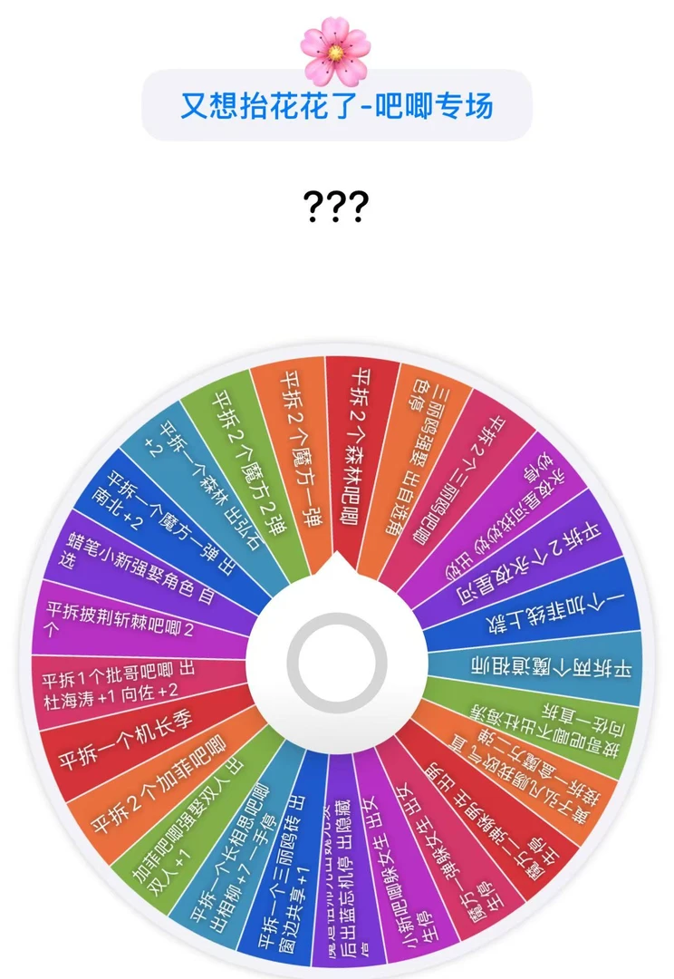 【村花专属】吧唧大转盘一次