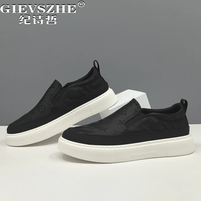 纪诗哲男鞋时尚轻便透气休闲鞋舒适简约运动鞋子男款轻奢潮流布鞋