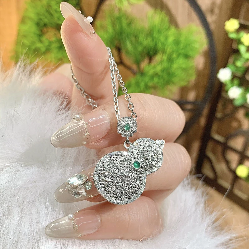 铂金pt950铂金吊坠人生四美葫芦福禄吊坠深圳水贝生日礼物女