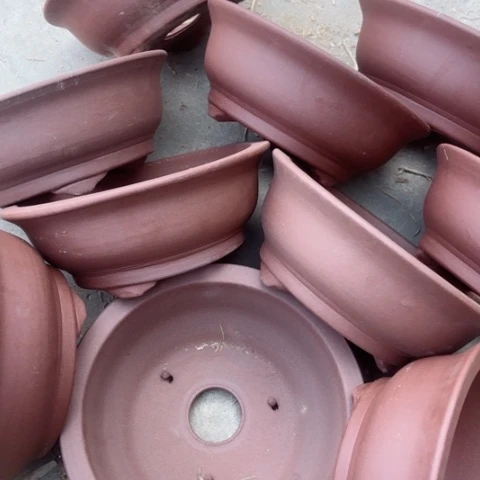 紫砂花盆100-10。22.5-9