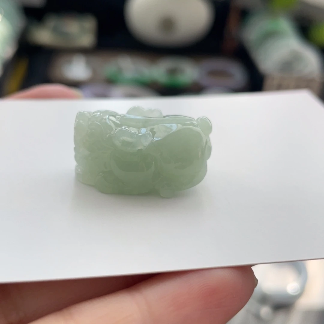 翡翠未镶嵌颈饰纹貔貅