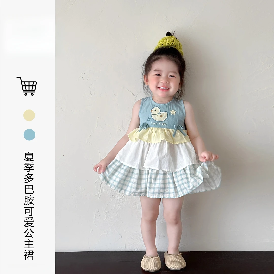 儿童多巴胺小洋裙夏季女童公主裙宝宝夏天衣服甜美连衣裙夏日裙子