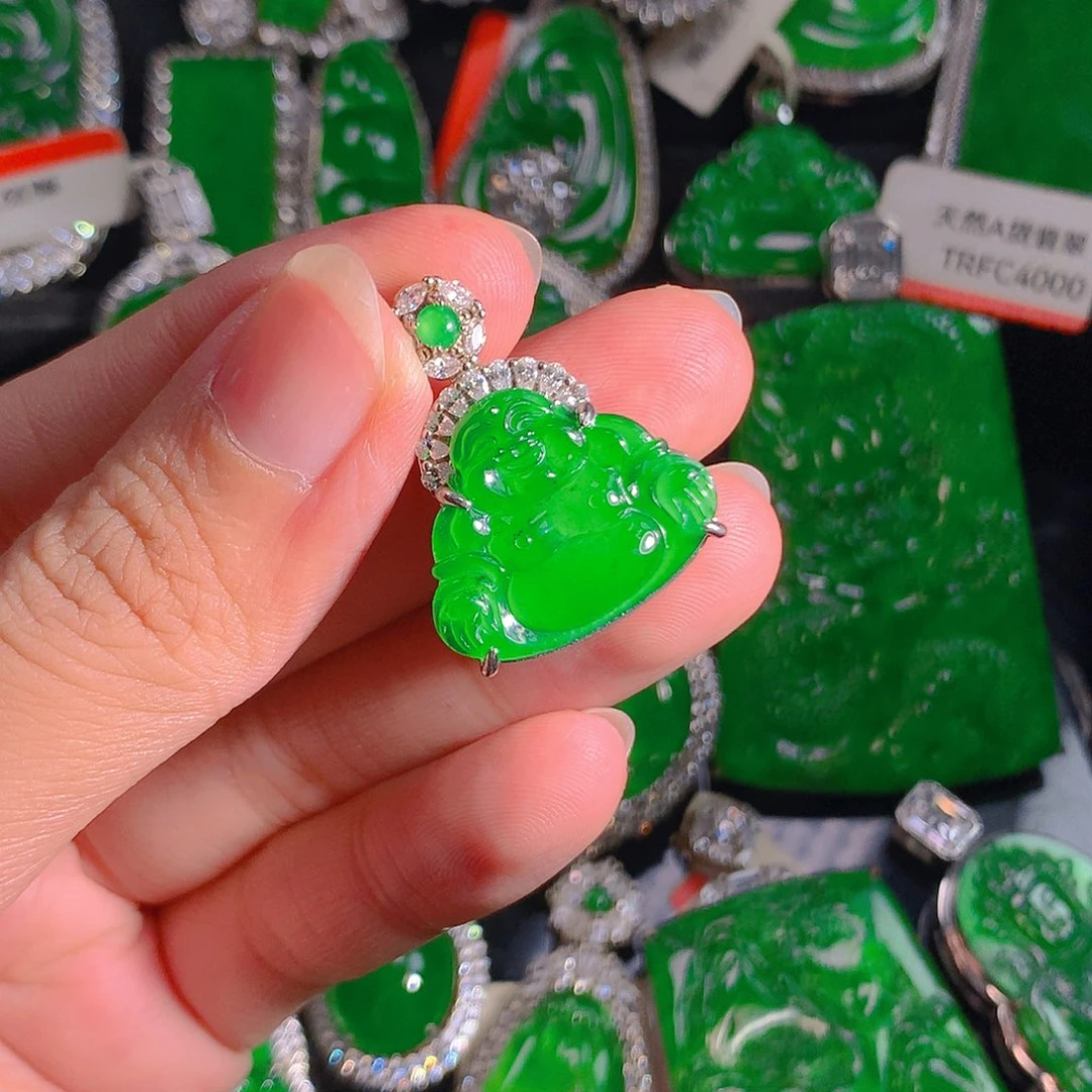 翡翠未镶嵌吊坠(不含链)