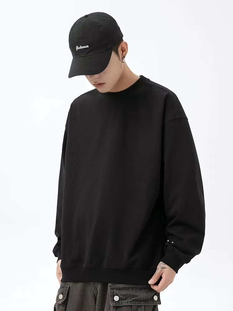 【现货】WY-0082青少年纯色中性时尚连帽休闲卫衣韩版套头