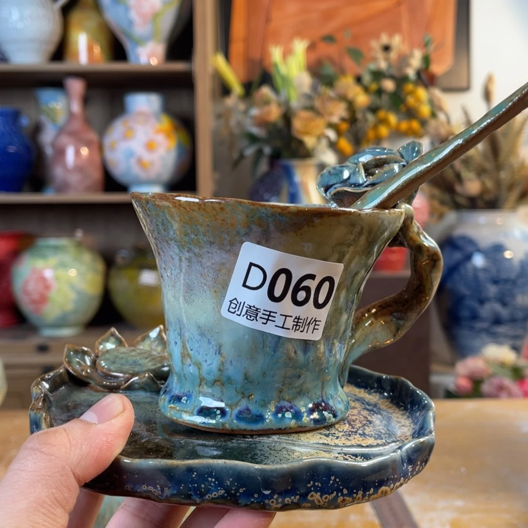 摆件大**程陶瓷花瓶一套盘泥