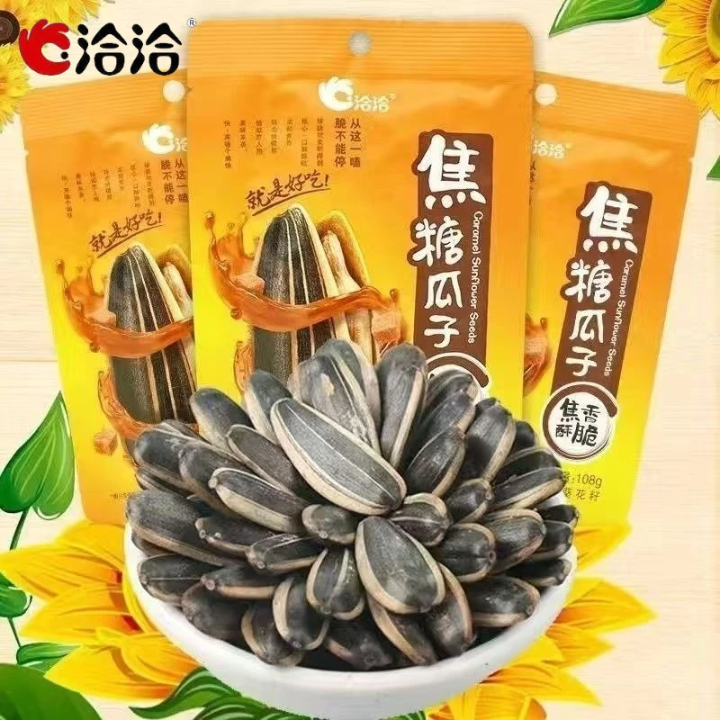 洽洽108g葵瓜子瓜籽坚果炒货年货追剧零食大礼包海盐焦糖山核桃味