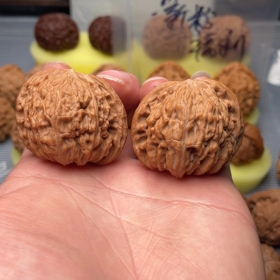 文玩核桃把件磨盘40编号364