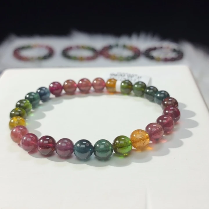 碧玺手链未镶嵌7.2mm±