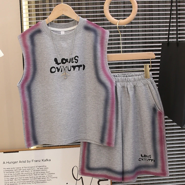 儿童装男童夏装套装2025新款运动夏季夏款男孩无袖款中大童酷帅潮