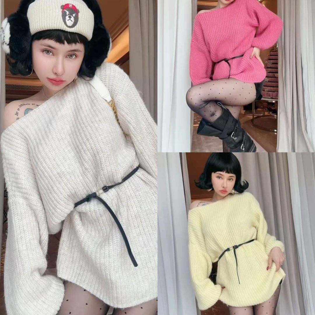 【歪宝同款】宽松慵懒风毛衣裙