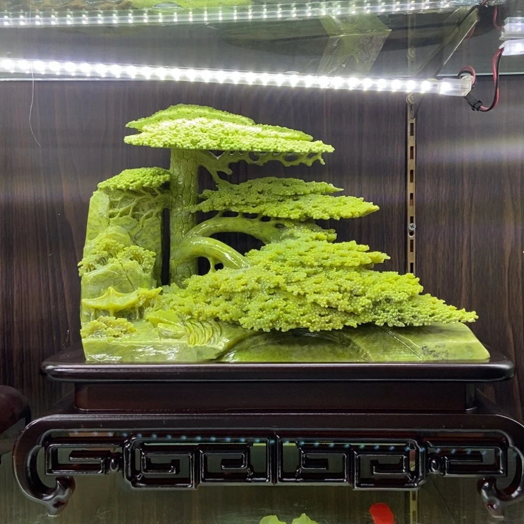 石材天然岫岩玉摆件
