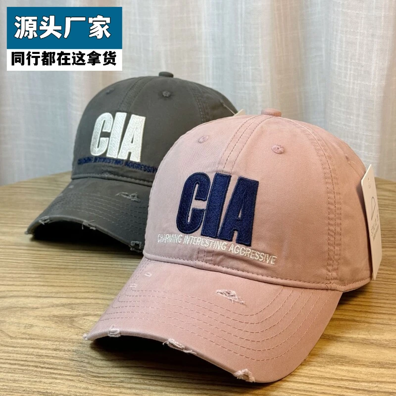 梵乐芬复古风刺绣装饰棒球帽显脸小软顶潮帽男女通用宽檐休网红