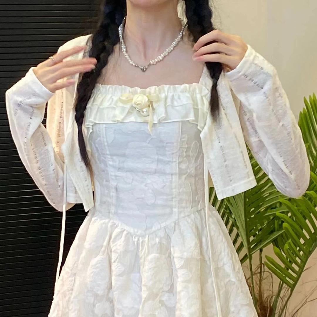 【千金推荐】百搭小坎肩上衣女夏季吊带裙外搭开衫QJ50091A