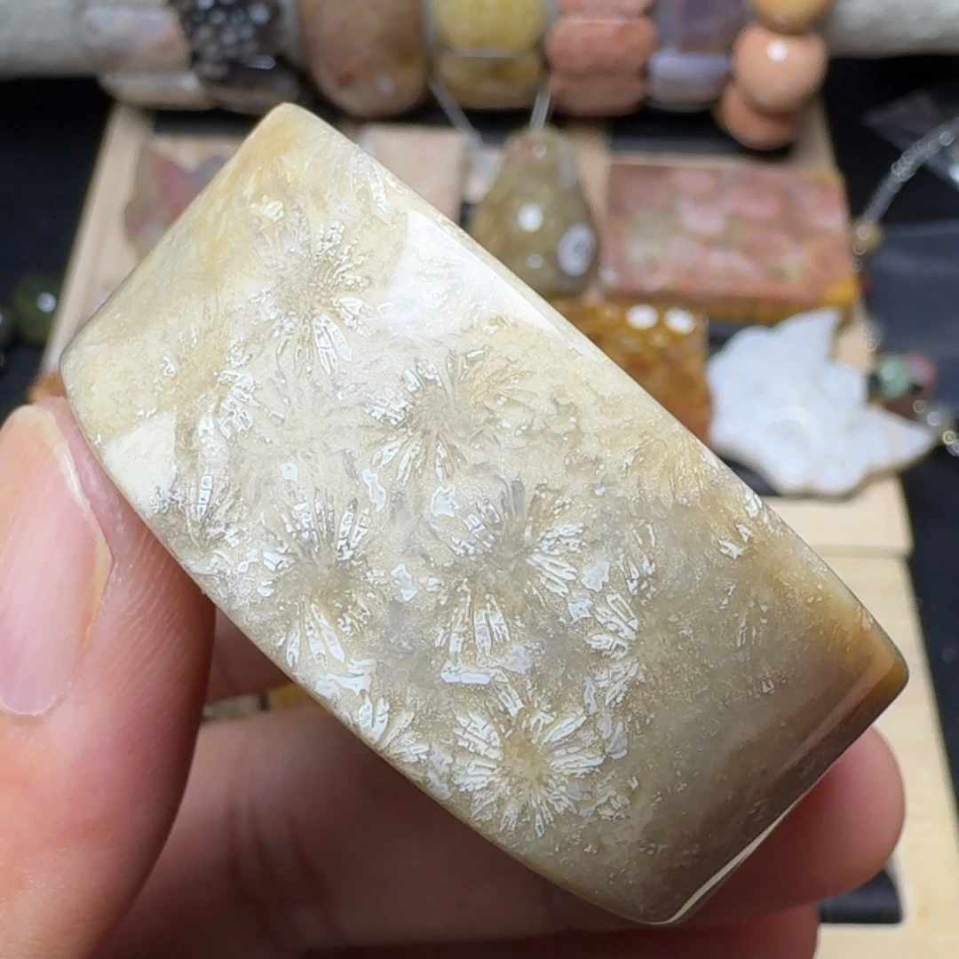 硅化玉未镶嵌纯天然色有机玉石保真色