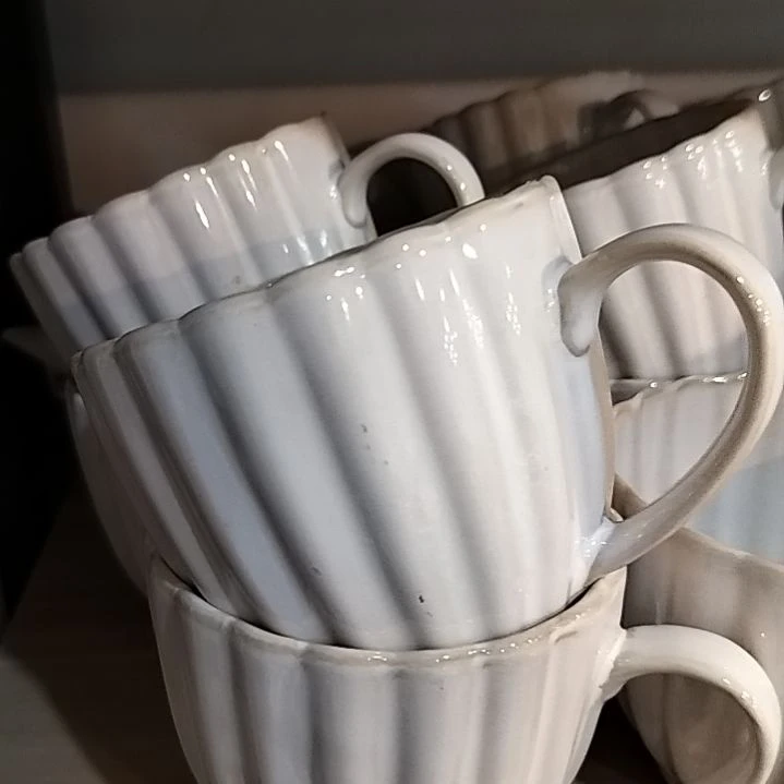 瓷片微瑕贝壳马克杯两个一组