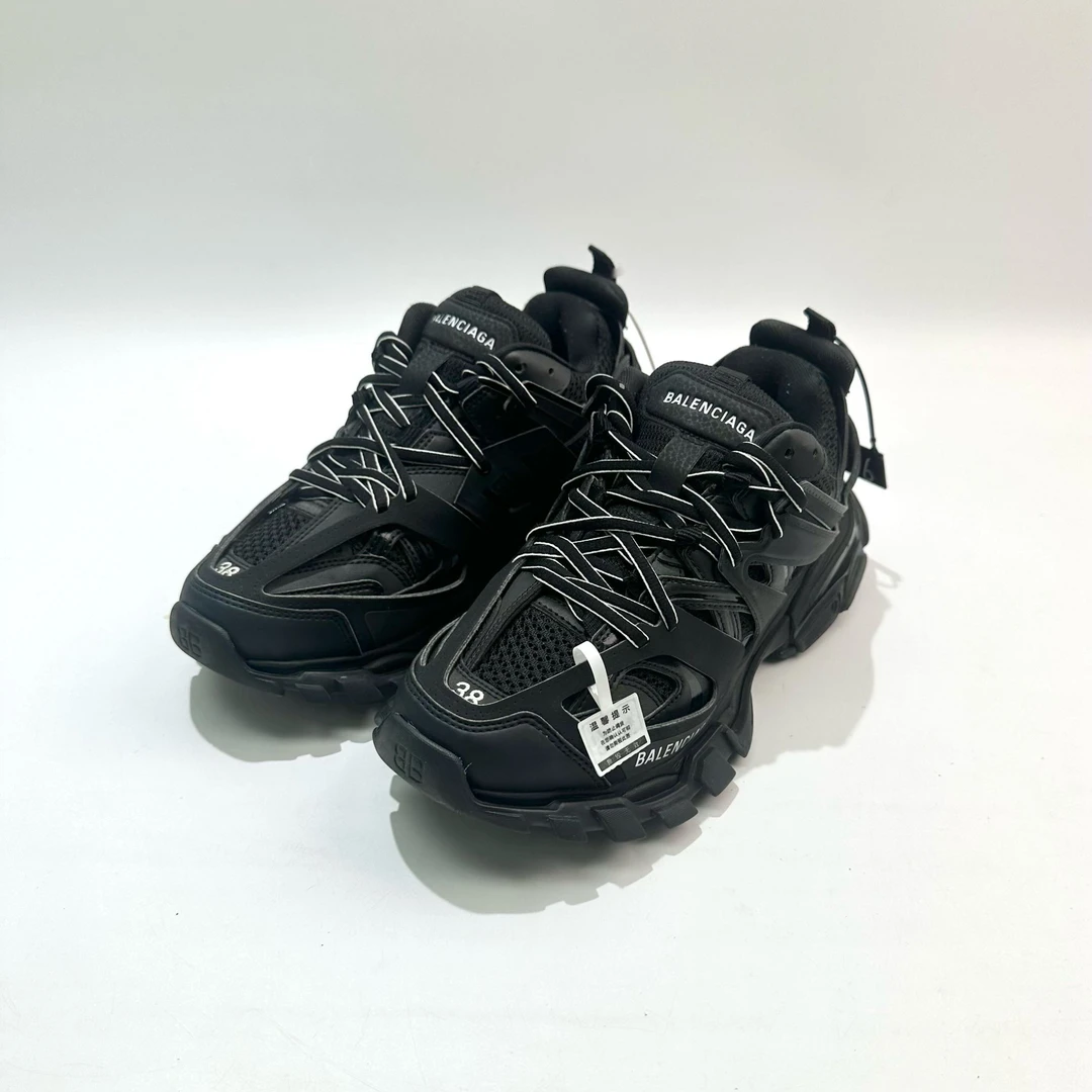 99新 Balenciaga/巴黎世家 38码 黑色Track1.0老爹鞋 SY0976