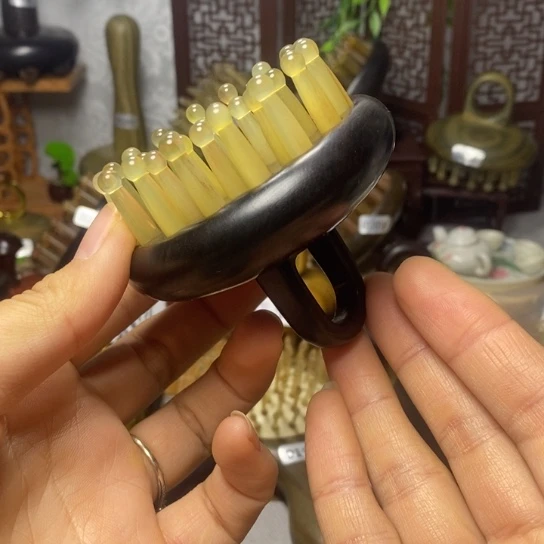 福利款紫光檀羊角按摩