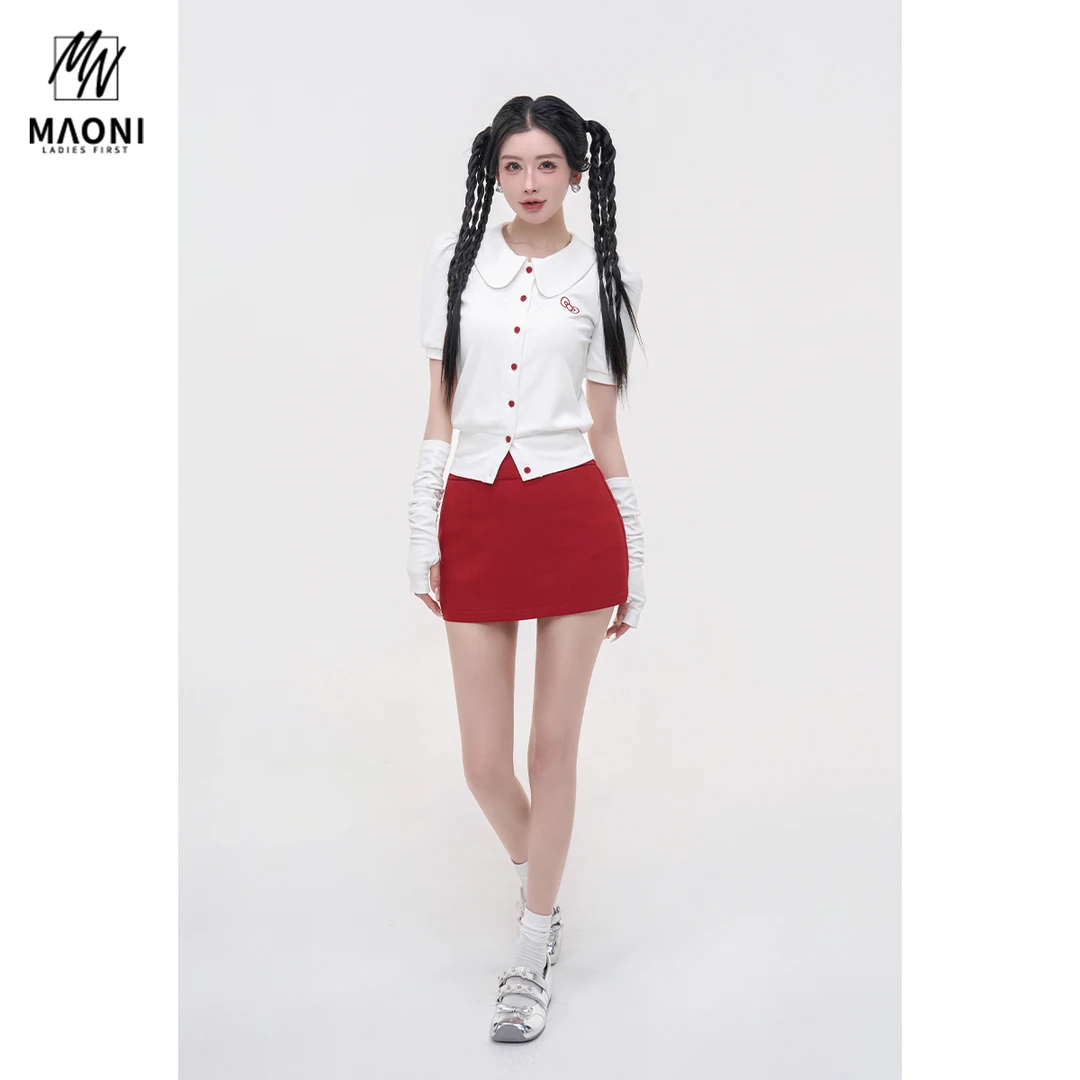 毛妮LADIESFIRST【蝴蝶陷阱】辣妹风高腰A字包臀裙早秋显瘦L2184