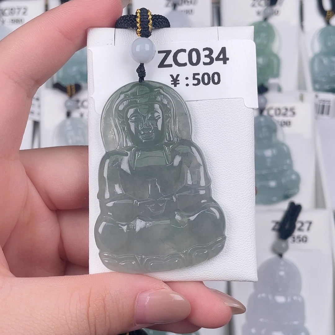 翡翠未镶嵌颈饰zc034