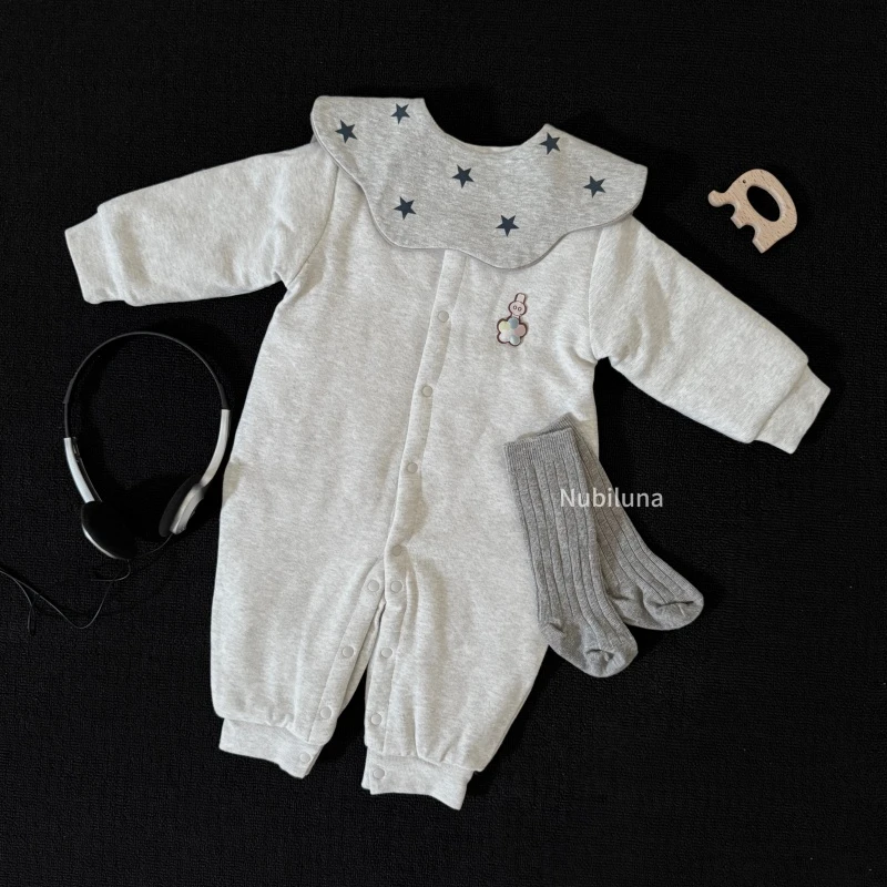 恒温小堡垒｜Nubiluna冬季加棉加厚婴幼儿长袖爬爬服舒绒保暖睡衣