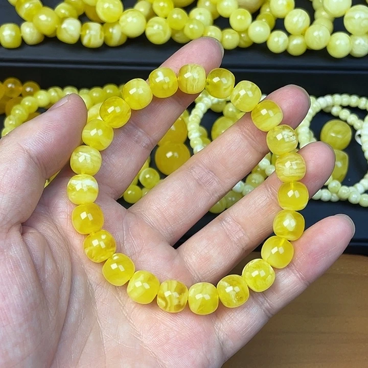 琥珀未镶嵌手链12.7G