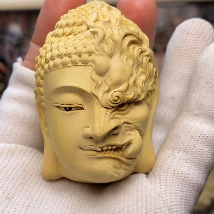 木黄杨木一念之间6公分手把件