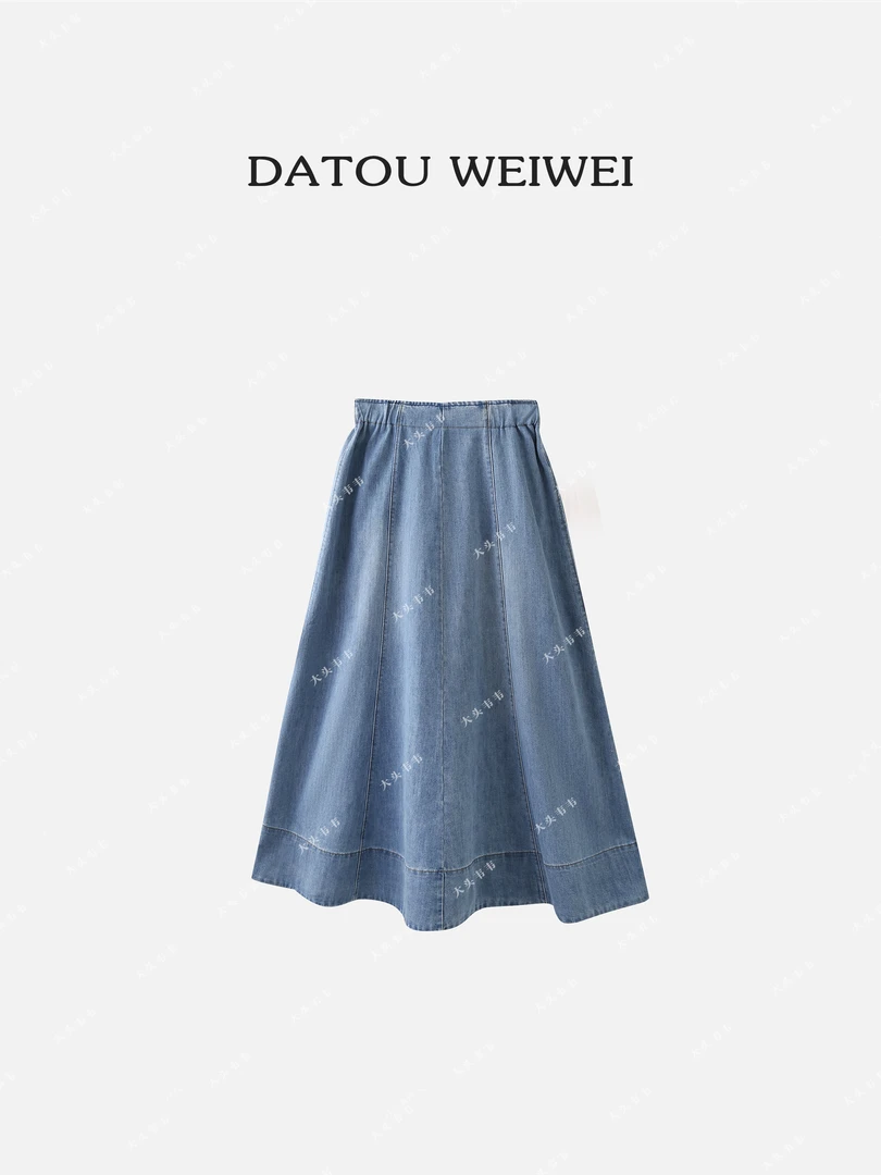 【DTWW大头韦韦】时尚复古多片拼接牛仔半身裙252152