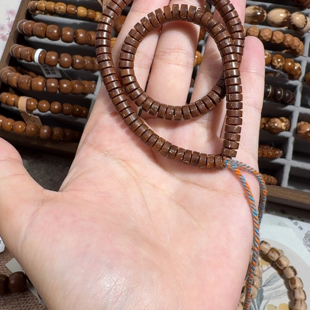 紫金鼠手串6*3药片手持108