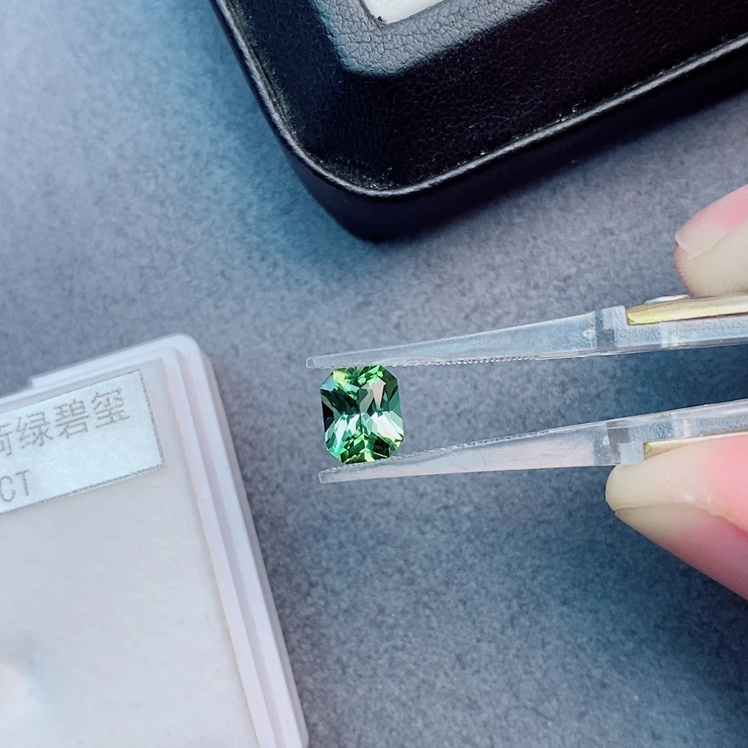 未镶嵌珠宝半成品碧玺1.4ct 薄荷绿