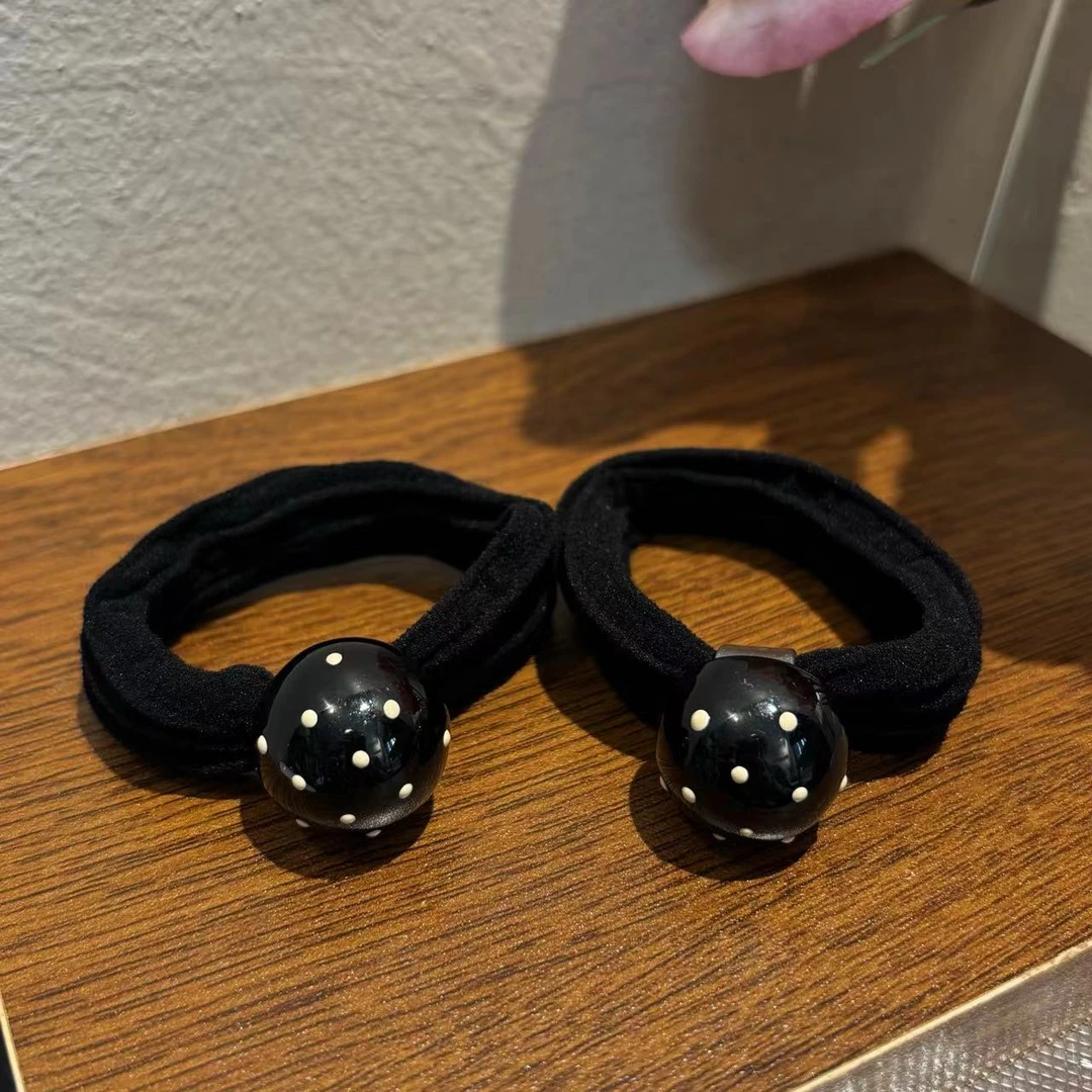 时尚简约百搭波点发圈T542一对