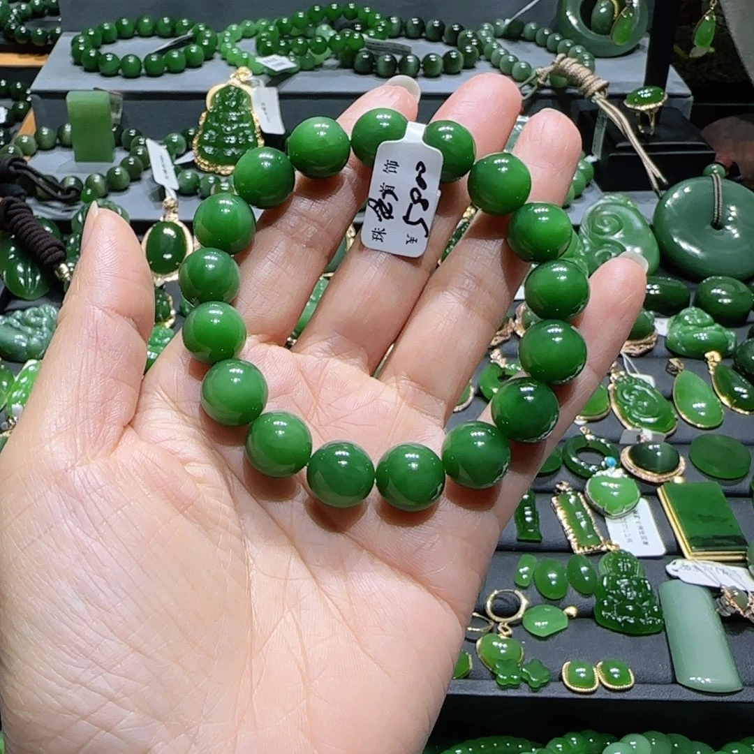 霸***）未镶嵌手链和田玉（碧玉）
