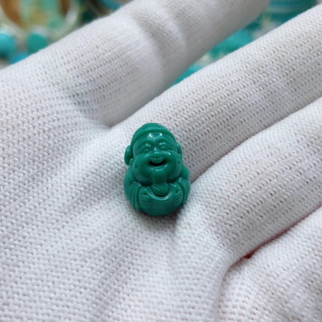 绿松石未镶嵌财神爷爷